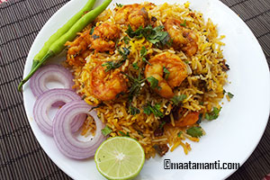 hyderabadi prawns biryani recipe