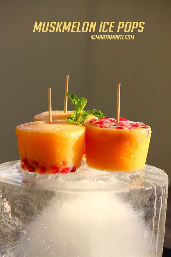 muskmelon ice pops