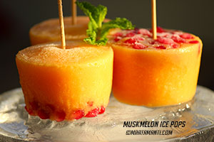 muskmelon ice pops