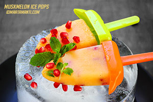 muskmelon ice pops